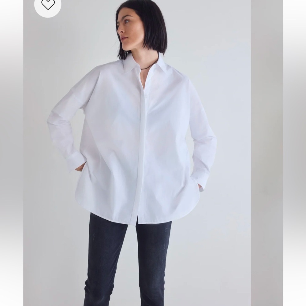 RUTI Ovwrsized poplin blouse light blue L/XL